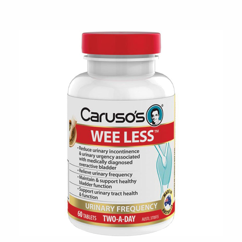 Caruso's Wee Less - Natural Bladder Control Supplement for Women & Men | Reduce Frequent Urination & Leakage | Supports Urinary Health for Active Lifestyles, Travel & Nighttime Comfort