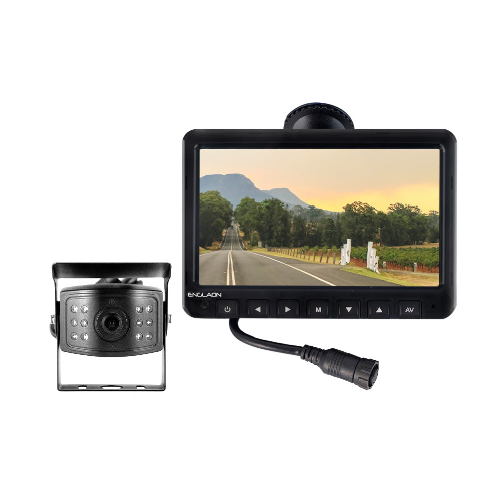 12V 36V 7 AHD Wired Monitor DVR Reverse Camera Cable 7M - High Resolution Backup Camera System for Trucks, RVs & Vehicles - Perfect for Night Vision Parking & Safety Monitoring