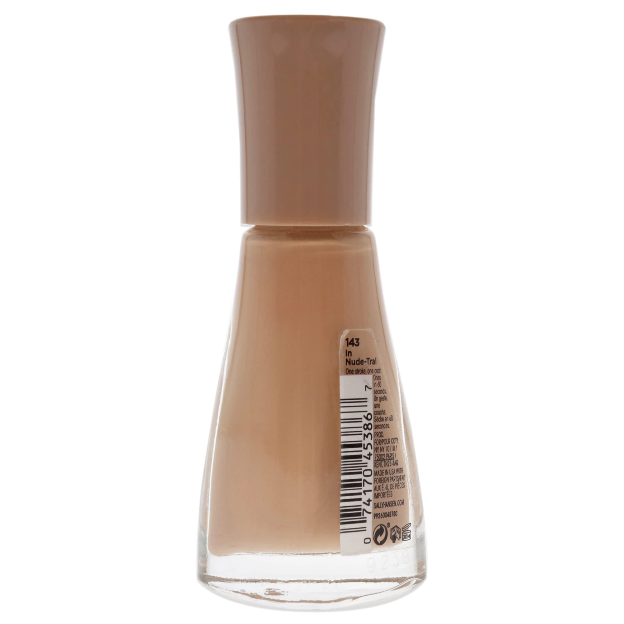 Sally Hansen Insta-Dri Fast Dry Nail Polish - #143 In Nude Trail, 0.31 oz, Quick-Drying Nude Nail Color for Women | Perfect for Everyday Wear, Office & Special Occasions