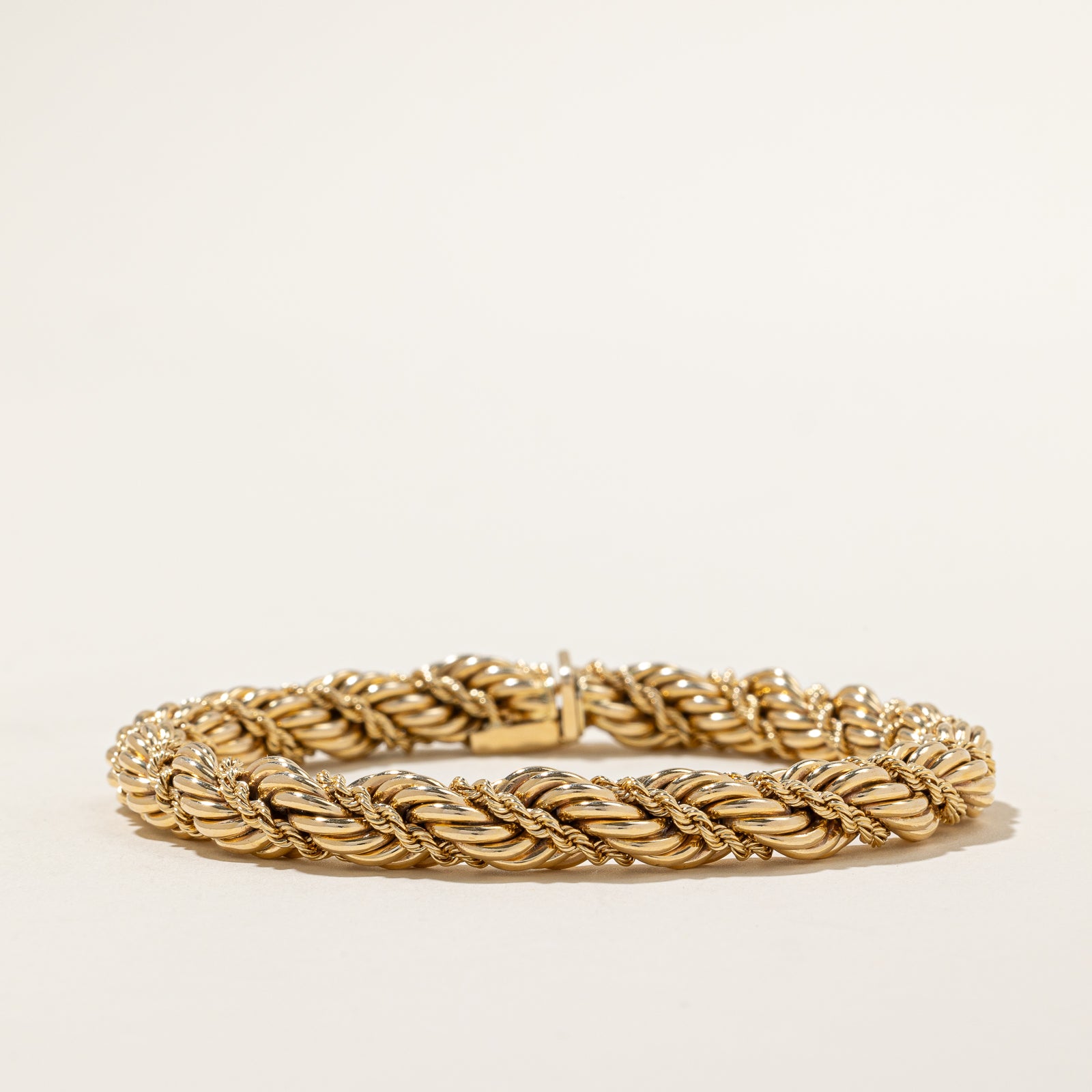 Vintage Tiffany & Co. 14k Gold Twisted Rope Necklace & Bracelet Set - 16