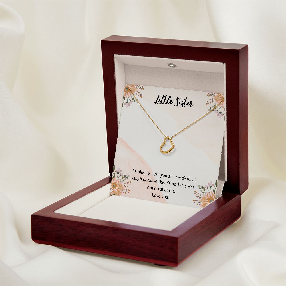 Little Sister Gifts - Dainty Heart Necklace for Christmas & Birthday | Perfect for Special Occasions & Everyday Wear