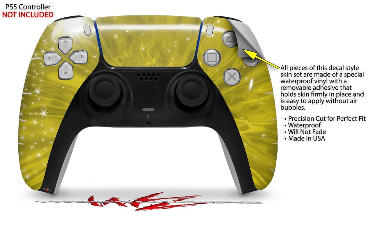 PS5 DualSense Controller Skin Wrap - Stardust Yellow for Gaming & Protection
