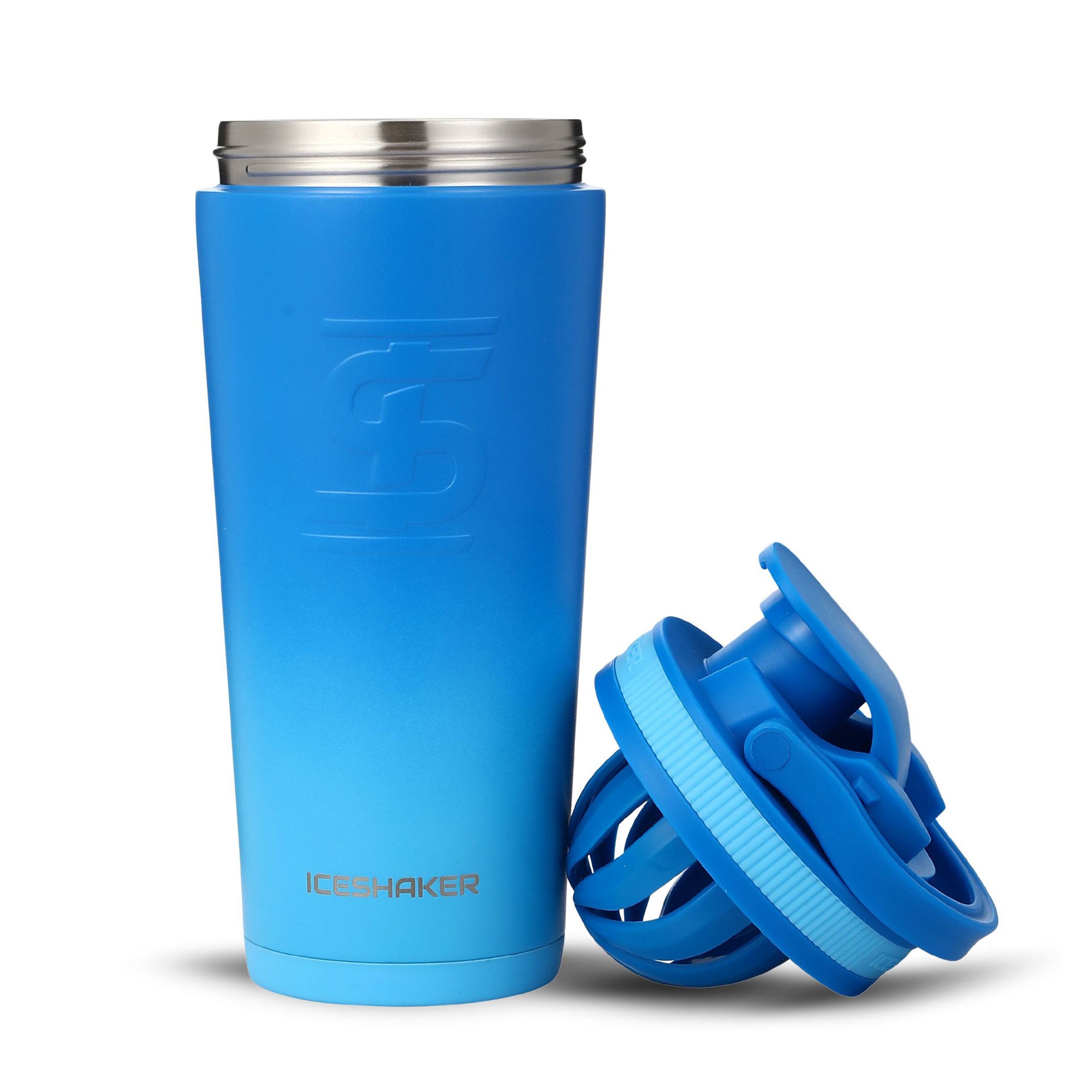 Blue Color Rush 26oz Insulated Stainless Steel Water Bottle with Ice Shaker Lid - Perfect for Gym, Workouts & Outdoor Activities