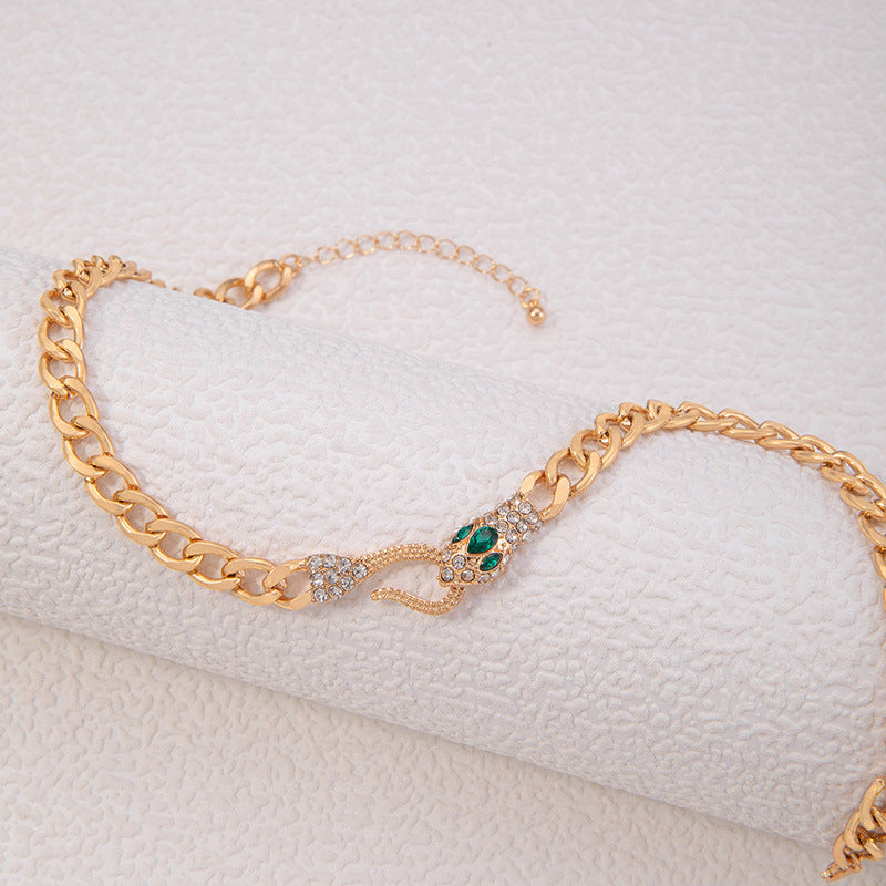 Elegant Silver Bold Snake Chain Choker Necklace for Women | Trendy Layered Jewelry Gift | Perfect for Parties, Date Nights & Everyday Wear | HN1180