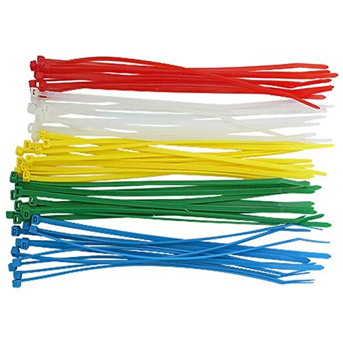 SYD Industrial Heavy Duty Multi-Purpose Nylon Cable Ties - 12 Inch Self Locking Zip Ties (100 Pack, Red) for Home, Office & Electrical Wire Organization