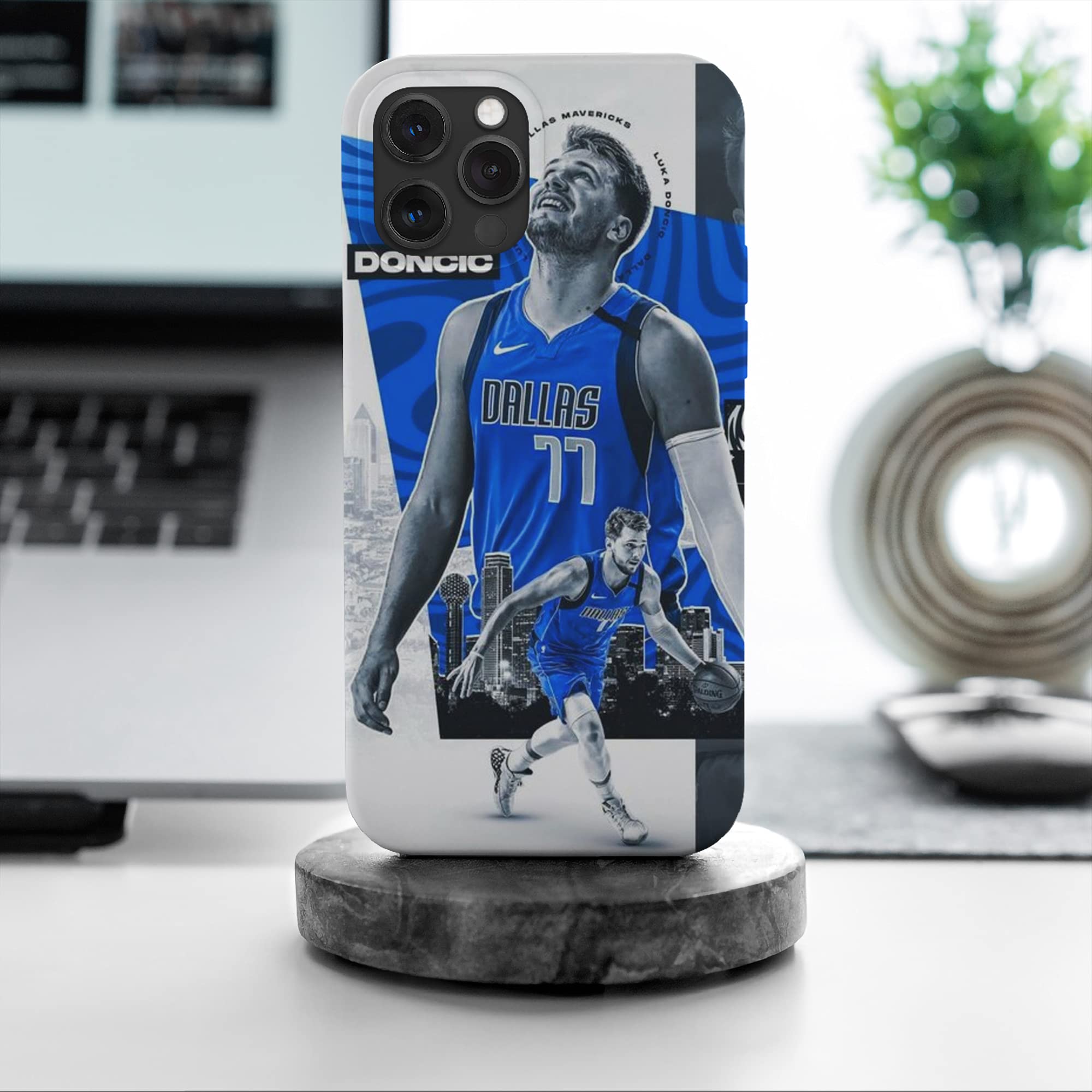 Luka Doncic Trendy Basketball Wallpaper Design - Shockproof Phone Case for iPhone 7/8/SE 2020/XR/11/11 Pro/12 Series - Perfect for Fans, Sports Enthusiasts & Daily Protection