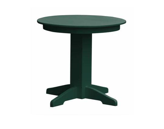 A&L Furniture 48 Inch Round Dining Table with Umbrella Hole - Solid Wood Kitchen Table for Indoor & Outdoor Use - Perfect for Patio, Garden, and Dining Room Decor