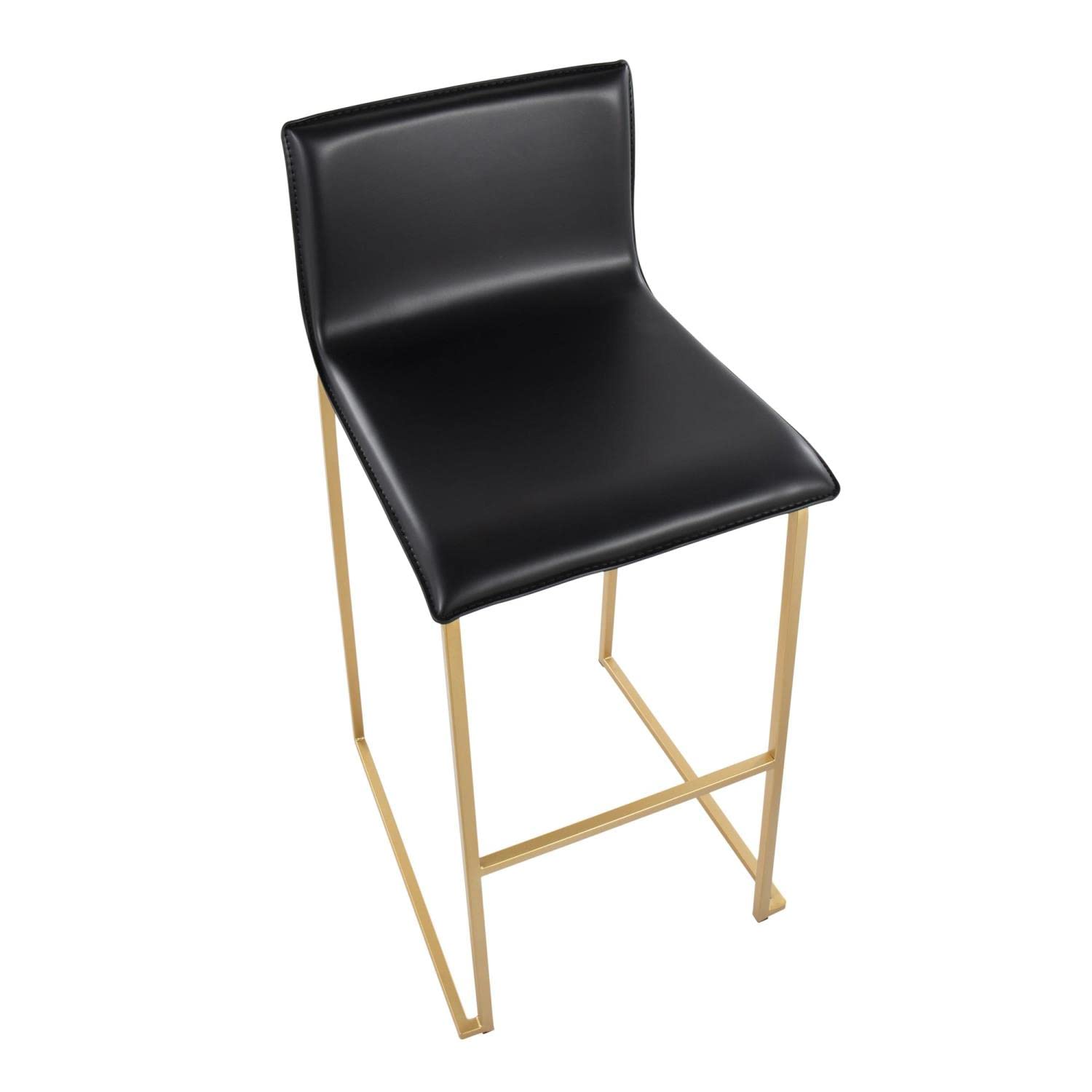 LumiSource Mara Bar Stool Set of 2 - Modern Kitchen Counter Stools with Back Support, Adjustable Height Bar Chairs for Home, Restaurant & Cafe Use