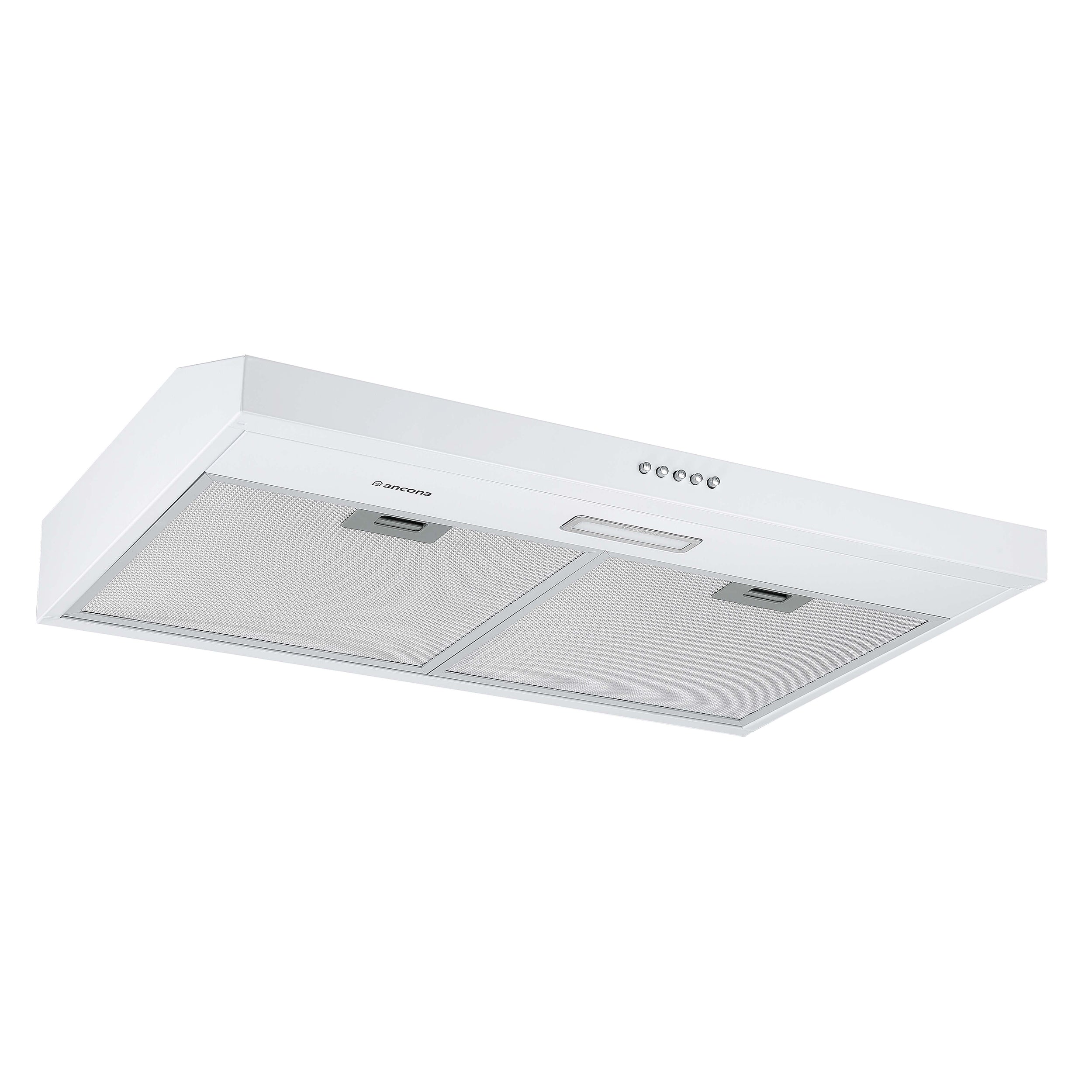 Ancona 30 Inch Convertible Under Cabinet Range Hood in White - Powerful Kitchen Ventilation for Smoke & Odor Removal - Perfect for Small to Medium Kitchens, Apartments & Remodels