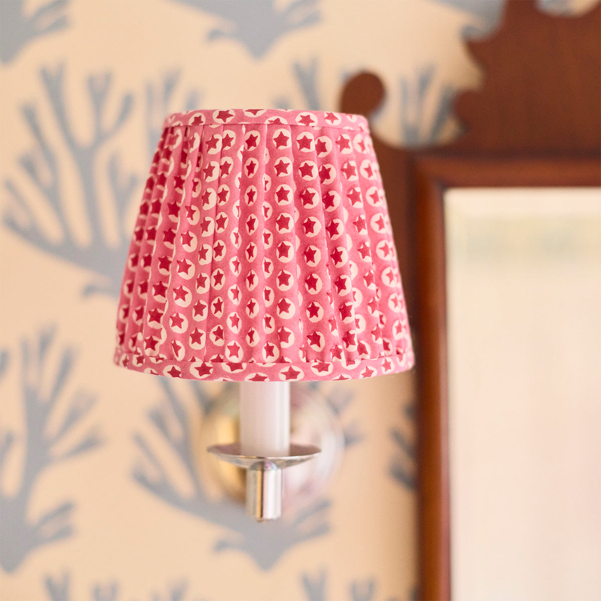 Pleated Pink Small Lampshade for Bedroom, Living Room, Nursery - Soft Lighting Home Decor Accessory
