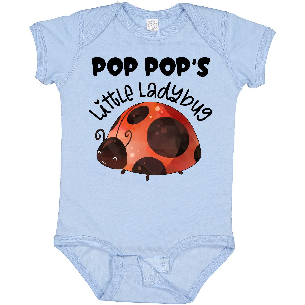 Inktastic Pop Pop's Little Ladybug Baby Bodysuit - Cute & Soft Infant Onesie for Newborns & Toddlers - Perfect for Family Photos, Baby Showers & Everyday Wear