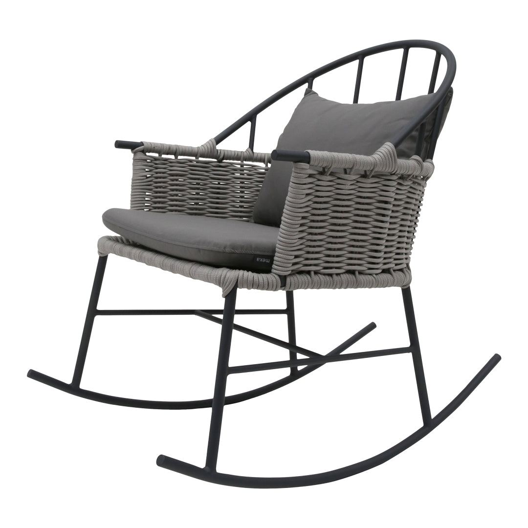 Comfortable 1730 Outdoor Rocking Chair with Cushion - Patio, Garden & Porch Relaxation Furniture for Backyard & Poolside
