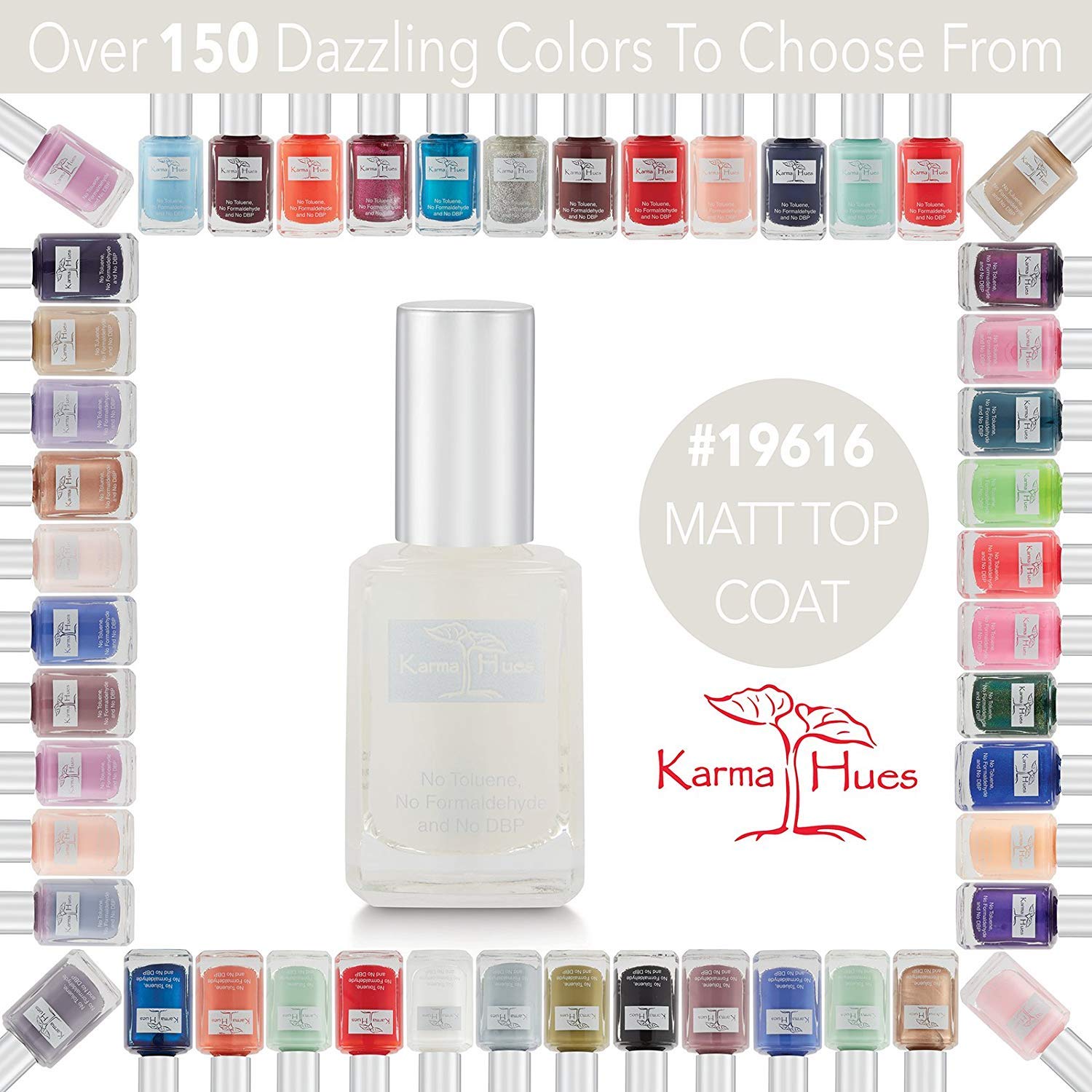 Organic Nail Polish - High Gloss & Matte Top Coat | Fast Drying, Non-Toxic, Cruelty-Free | Perfect for Manicures, Pedicures & Nail Art