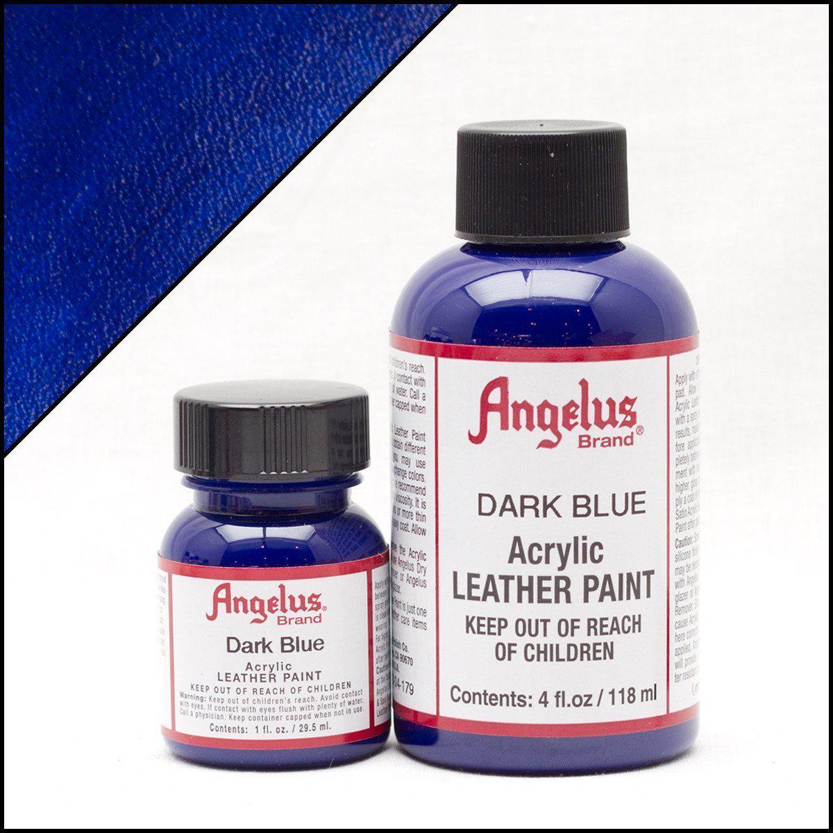 Angelus Dark Blue Leather Paint - 1oz Bottle for Shoes, Bags & DIY Leather Repair | High-Quality, Long-Lasting Finish