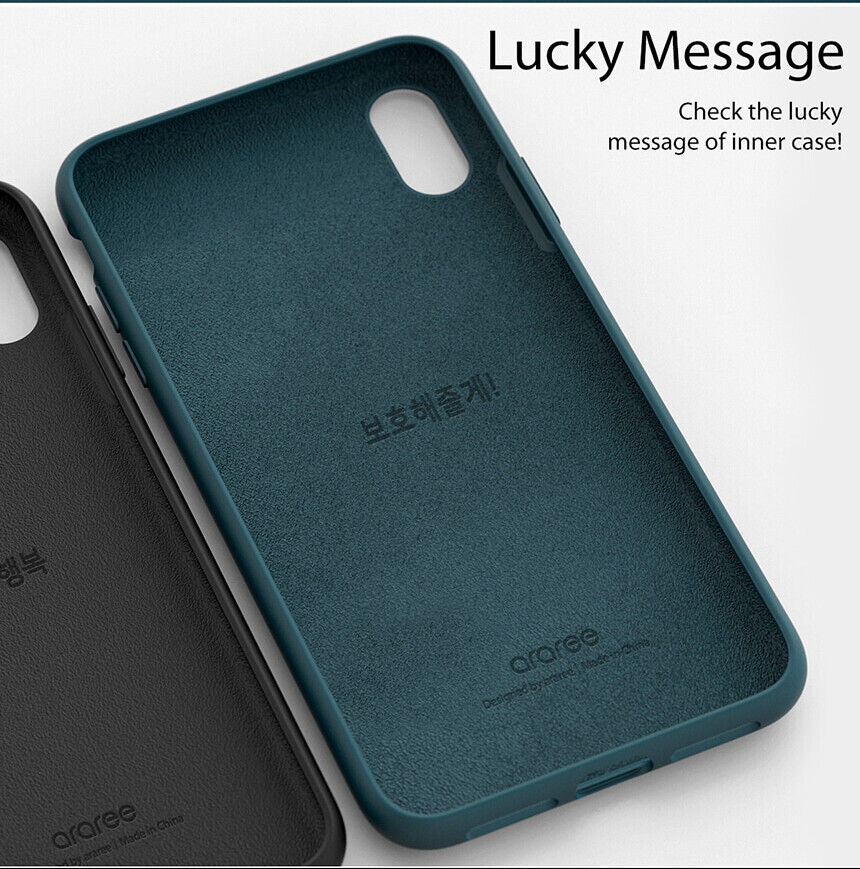 Araree Typo Skin Case for iPhone XS Max - Premium Protective Cover in Forest Blue | Slim Fit, Shockproof Design for Everyday Use & Outdoor Activities