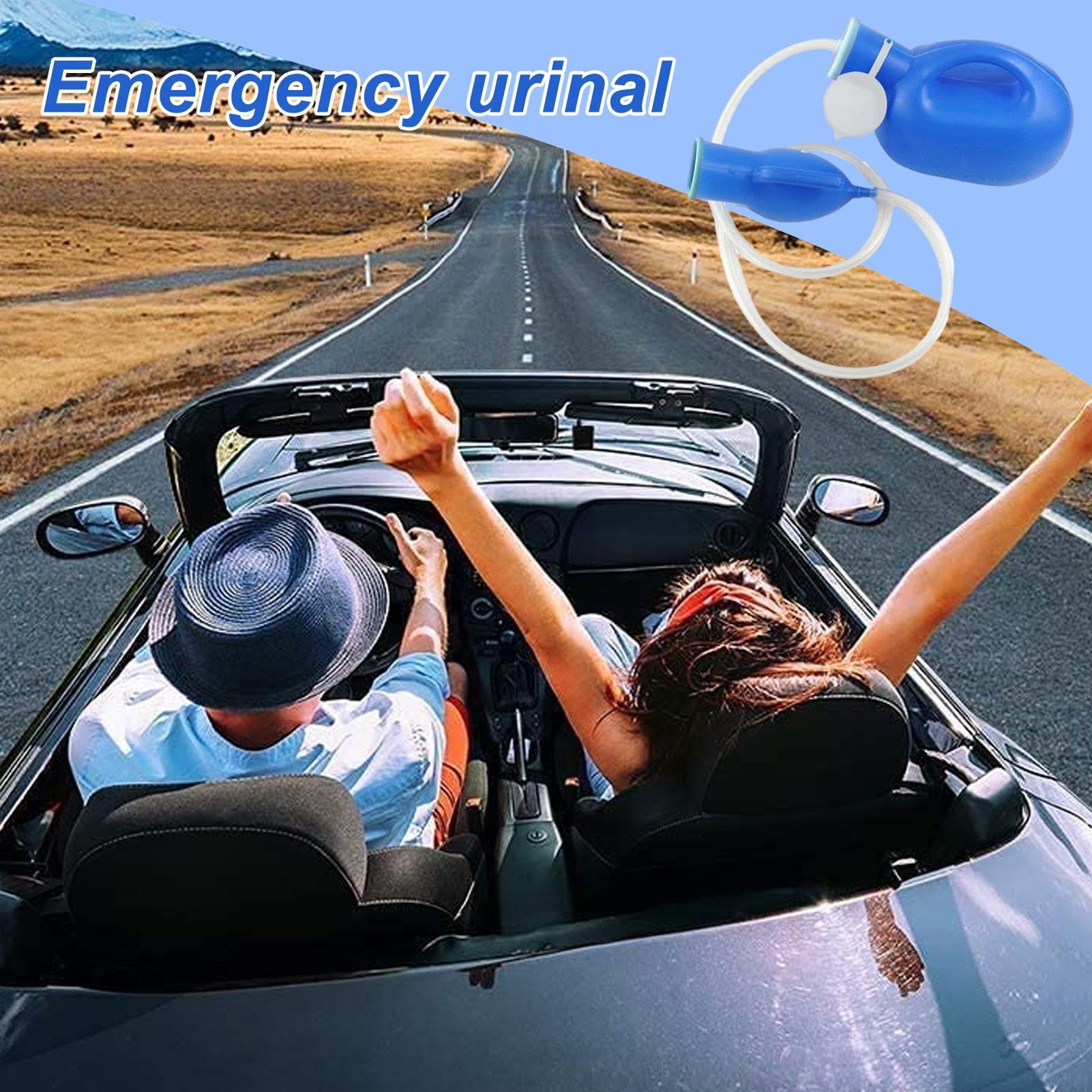 Leak-Proof Urinal Bottle for Men & Women - 2000ml Portable Travel Urine Collector with Handle | Reusable, Easy to Clean Medical & Camping Urinal | Perfect for Road Trips, Hospital Use & Outdoor Adventures