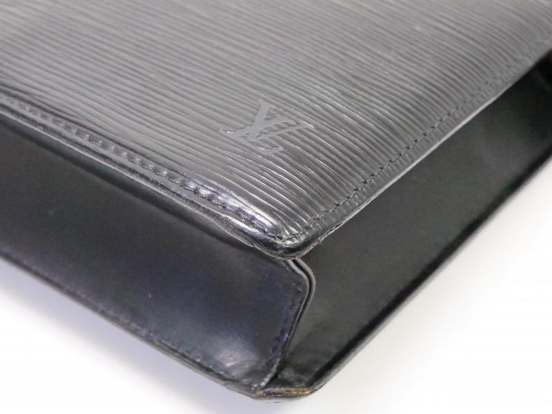 Authentic Pre-Owned Louis Vuitton LV Epi Black Noir Pochette Homme Clutch Bag M52522 200249 - Luxury Men's Wallet for Business & Evening Events