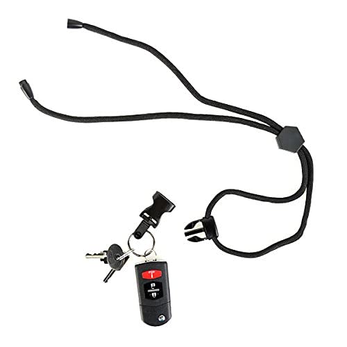 100 Pack Heavy Duty Breakaway Lanyard with Detachable Key Ring - Adjustable Round Neck Badge Holder & Quick Release Clip - Secure Key Card Access for Work, Events & Conventions (Black)