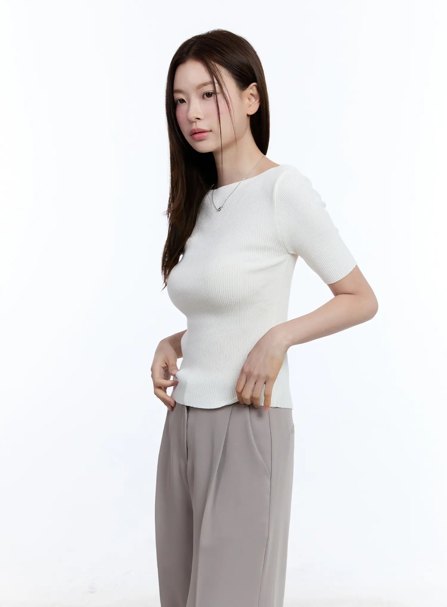 Boat Neck Short Sleeve Sweater for Women - Soft Knit Pullover Top CU513 - Perfect for Casual Outfits, Office Wear & Fall Layering