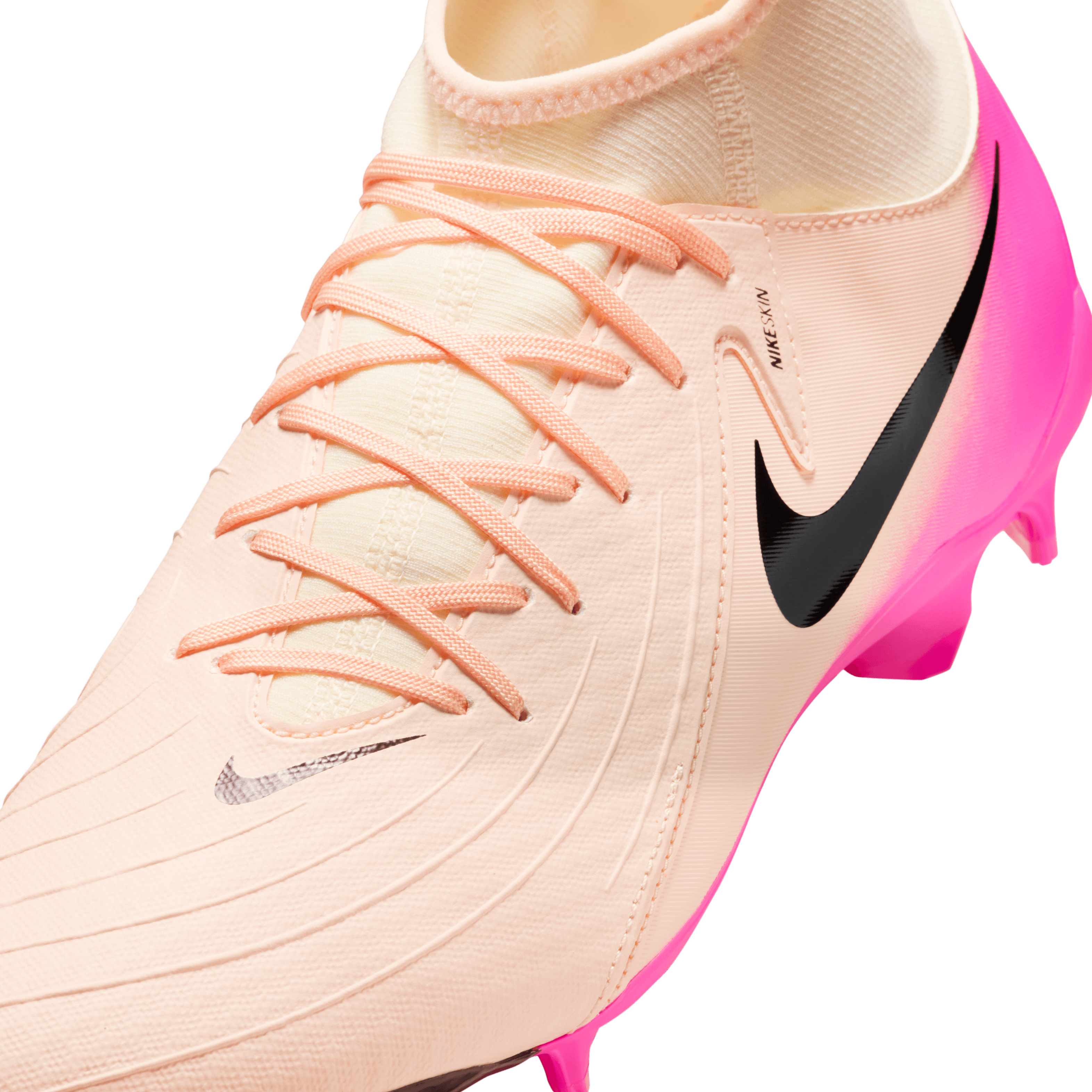 Nike Phantom Luna 2 Academy FG/MG Soccer Cleats for Women & Men - Crimson Tint/Black/Pink Blast - Firm Ground & Multi-Ground Football Boots - Perfect for Training, Matches & Outdoor Sports