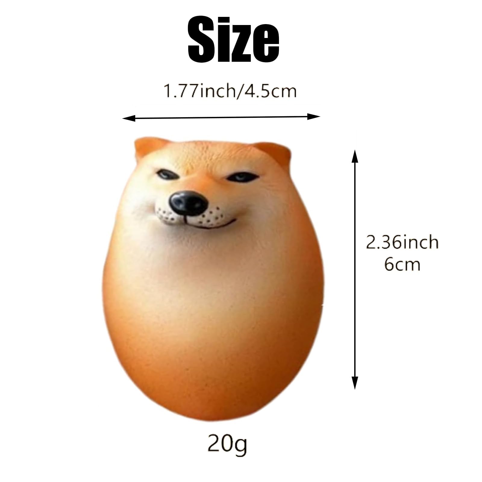 Shiba Inu Dog Squishy Egg Toy - Stress Relief & Anxiety Decompression Squeeze Toy for Kids & Adults - Cute Shibako Puppy Egg for Office, Home, Travel & School Use (1pc)