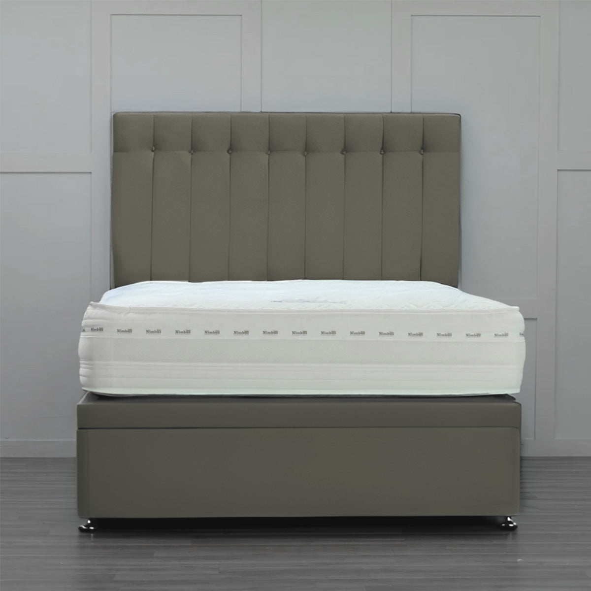 Side Opening Ottoman Bed Base with Storage - Queen Size Platform Bed Frame for Small Spaces - Perfect for Bedroom, Guest Room & Studio Apartments