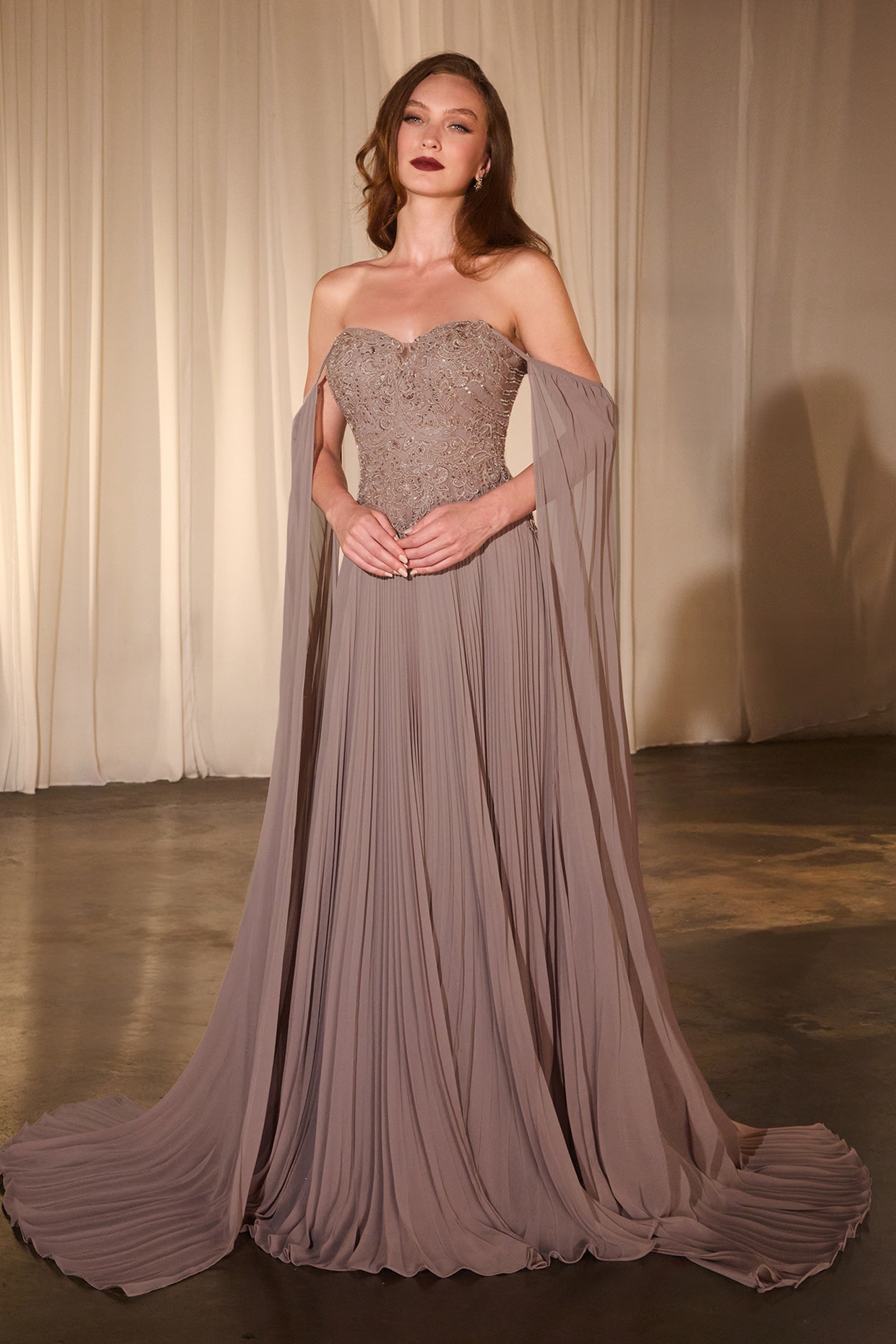 Cinderella Divine CJ937 Cap Sleeve A-Line Wedding Gown - Elegant Princess Ball Gown for Prom, Quinceañera & Formal Events