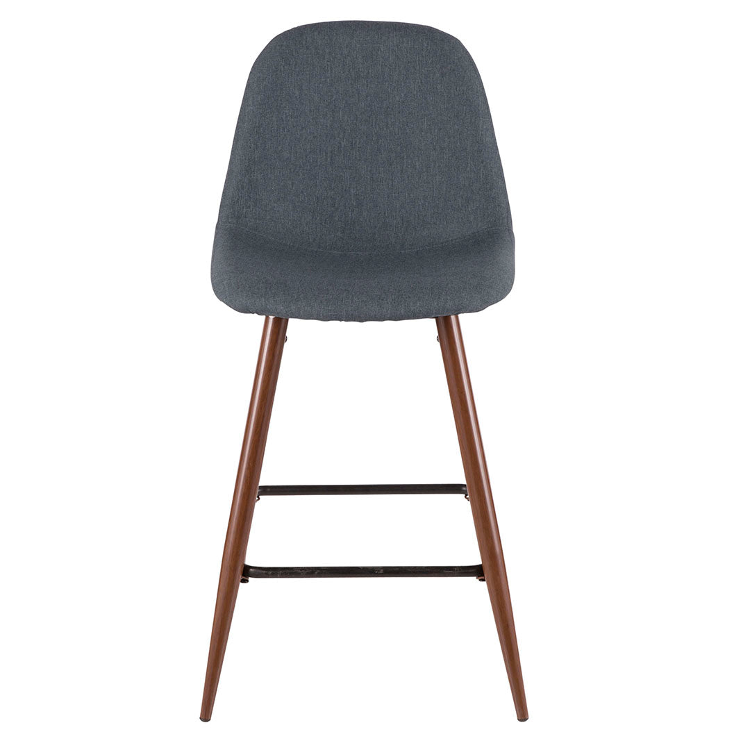 Modern Pebble Counter Stools (Set of 2) - Bar Height Kitchen Island Stools with Back Support for Dining Room, Breakfast Nook & Home Decor