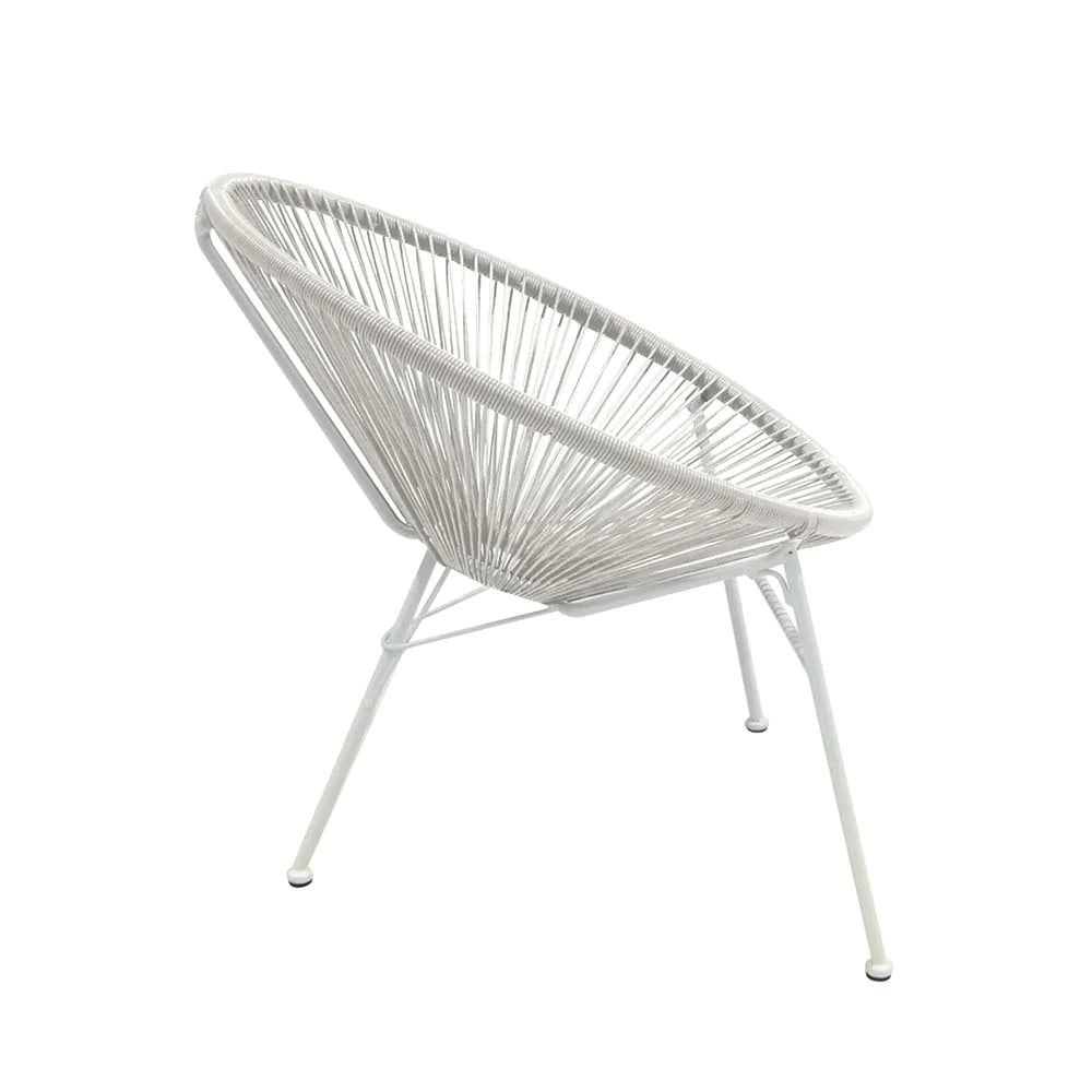 Acapulco Lounge Chair - Modern Woven Rope Outdoor Patio Furniture - Perfect for Poolside, Garden, and Beach Relaxation