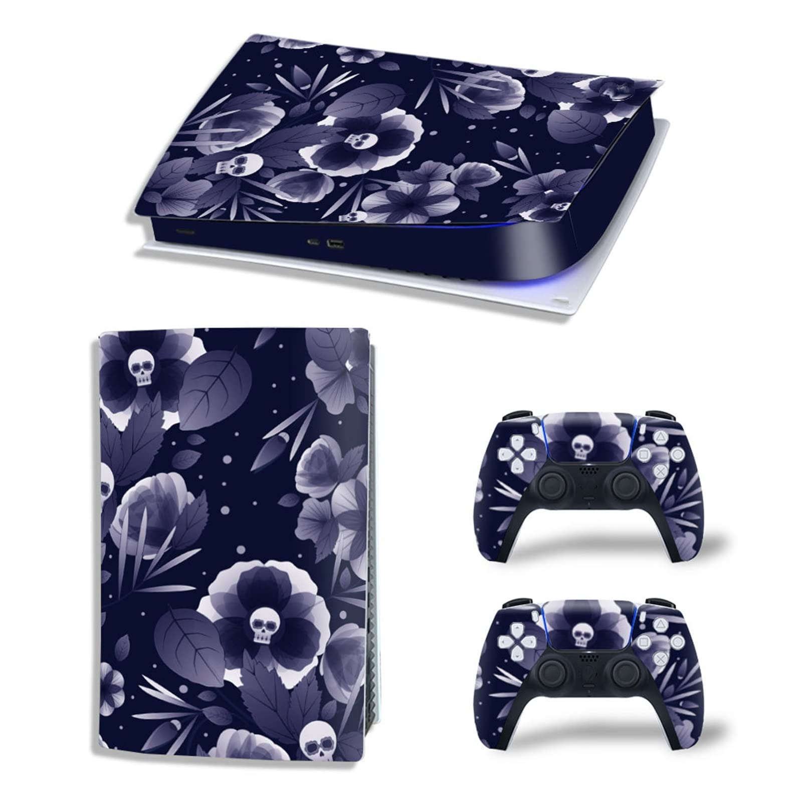 Anime Console Skin Decal for PS5 Digital Edition - Scratch-Resistant Vinyl Protection Cover for 2 Controllers - Bubble-Free Application - Perfect for Gaming Setups & Collectors