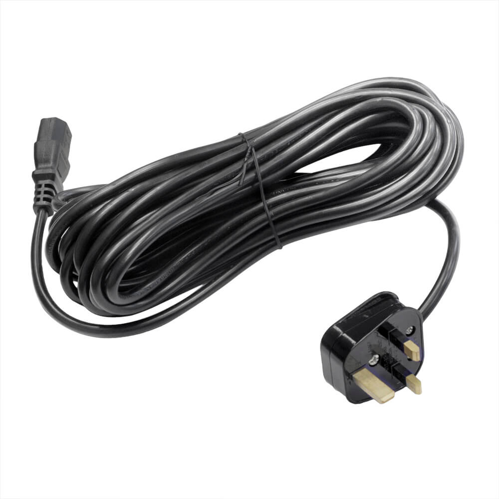 10M UK 3 Pin IEC320 Kettle Power Cable with 5A Fuse - Replacement/Spare Lead for Computers, Printers & Home Appliances - Perfect for Office and Household Use