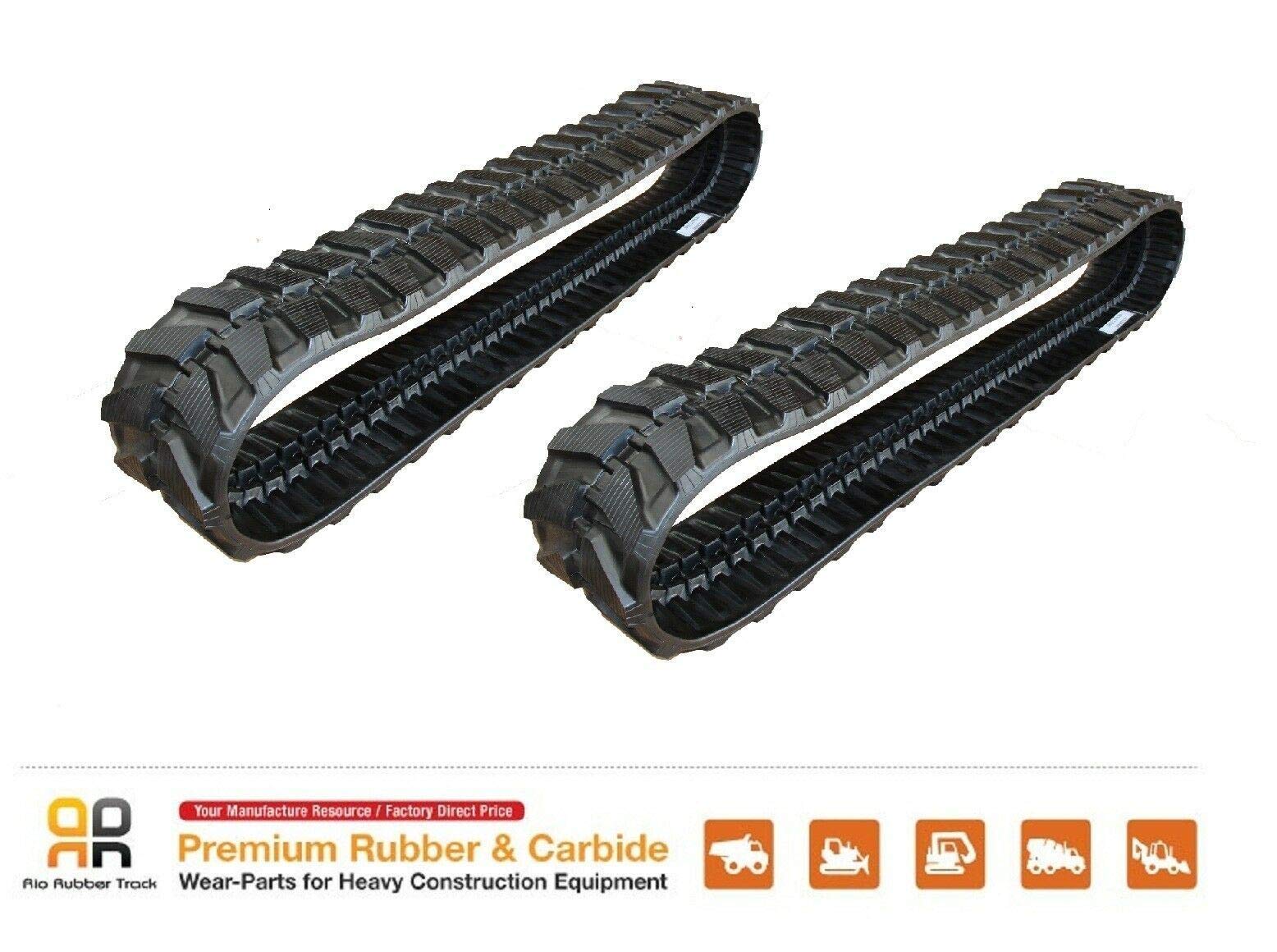 2 Pack Rubber Tracks 300x52.5x80 for Bobcat 329 331 331D 331E 331G 334 Mini Excavator - Replacement Parts for Construction & Landscaping Projects