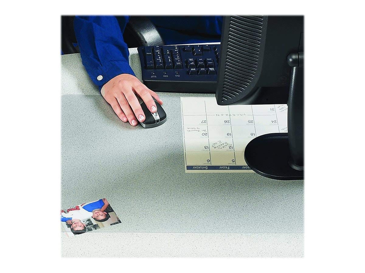 Premium Clear Crystal Desk Pad 19x24 Inches - Non-Slip Writing Surface for Office & Home Workspace - Ideal for Desks, Tables, and Workstations