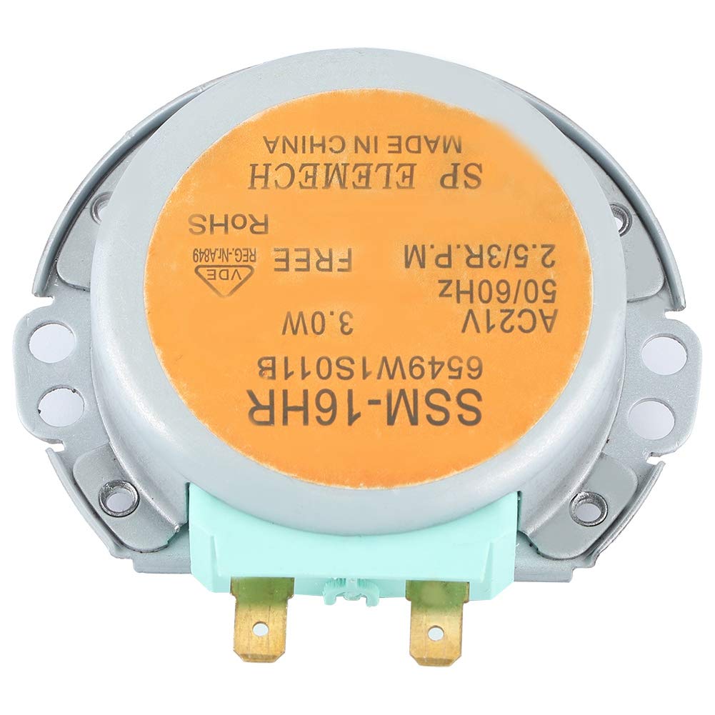 AC 21V 2.6x2.6x1 Inch Microwave Turntable Motor Replacement - Durable Metal Microwave Oven Motor for Smooth Rotation - Perfect for Microwave Repair & Appliance Maintenance