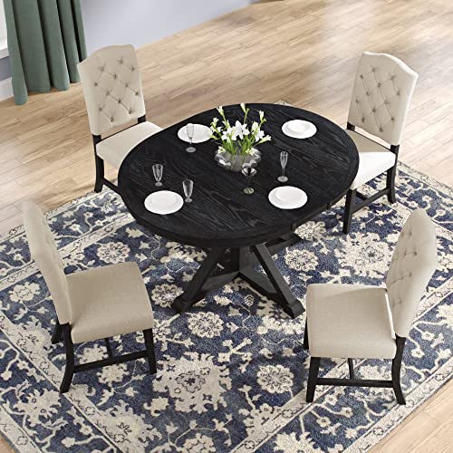 Espresso and Upholstered Chairs