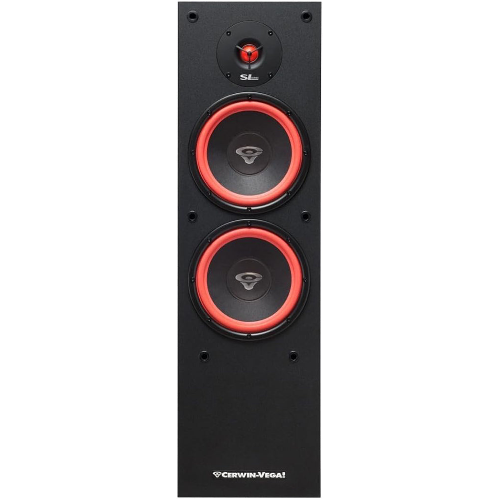Cerwin Vega SL 28 Dual 8 Inch 2-Way Floor Standing Speakers - High Power Home Audio System for Living Room, Theater & Music Listening