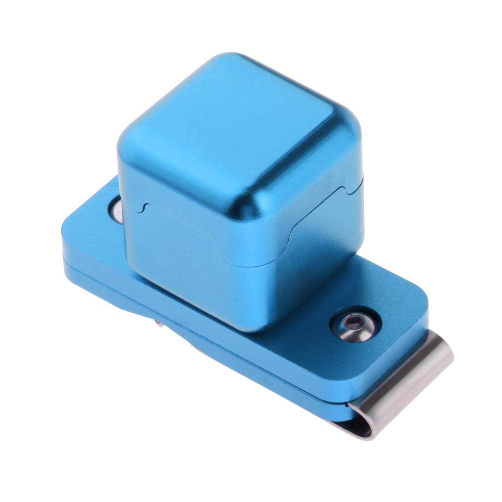 Premium Aluminum Alloy Portable Billiard Chalk Holder with Clip - Snooker & Pool Cue Accessory (3 Colors: Blue, Red, Black) - Perfect for Home Game Rooms, Bars & Professional Tournaments