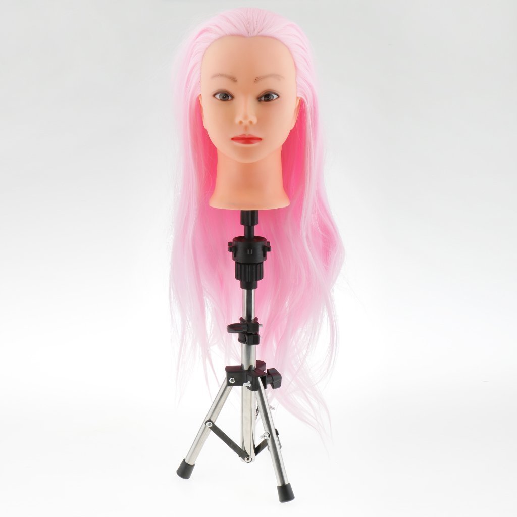 Adjustable Mannequin Head Tripod Stand for Wig Display - Perfect for Cosmetology Training, Hair Styling Practice & Salon Use