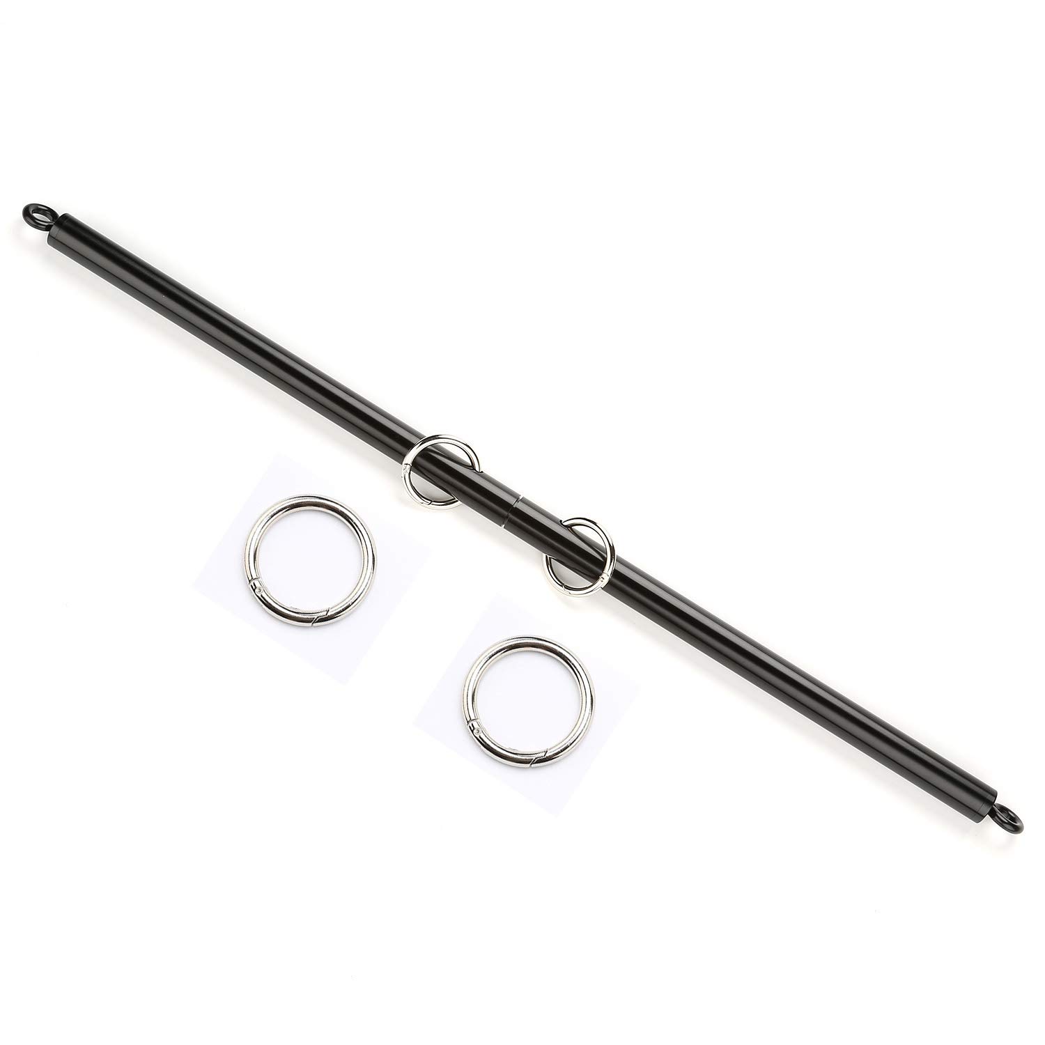 EXREIZST Adjustable Black Expandable Spreader Bar Set for Home Gym & CrossFit Training - Heavy Duty Exercise Equipment for Pull Ups, Stretching & Strength Workouts (Black)
