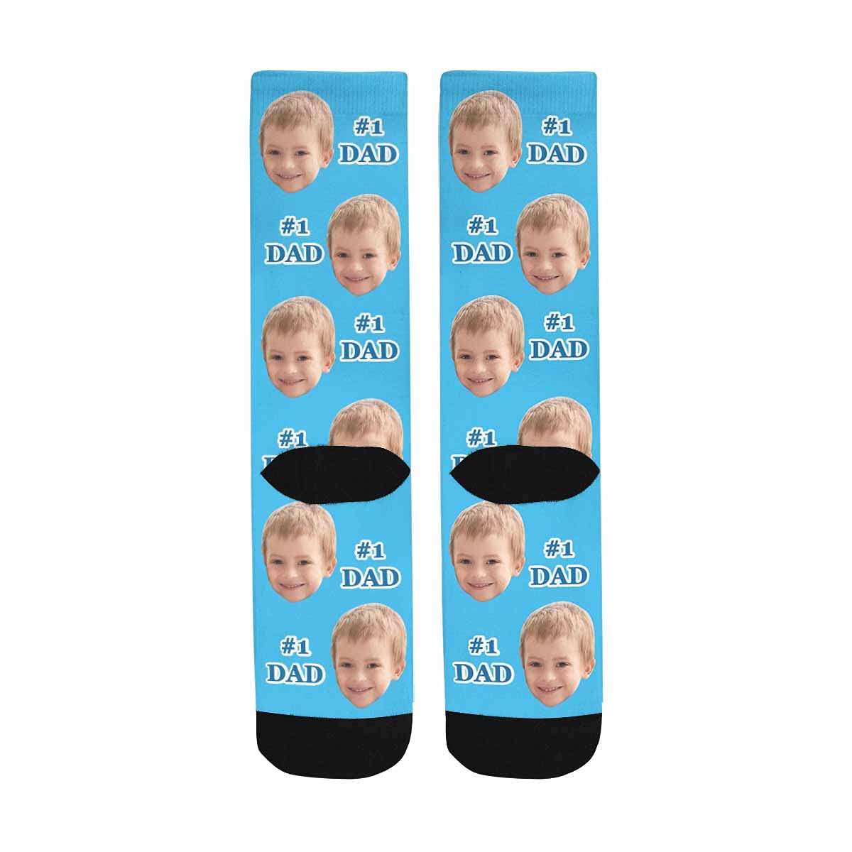 Custom Funny Face Socks for Dad - Personalized Father's Day Gift - Great for Gifts, Parties & Everyday Wear
