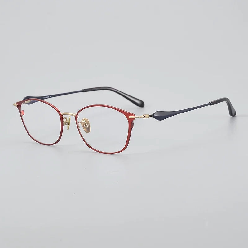 Aror Unisex Full Rim Big Square Oval Acetate Titanium Eyeglasses 44912 - Stylish & Lightweight Frame for Men & Women - Perfect for Reading, Working & Fashion Accessories
