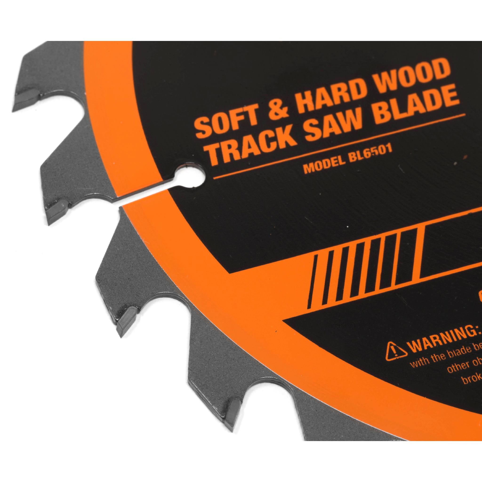 WEN BL6501 6.5 Inch 24-Tooth Carbide Tipped Track Saw Blade for Woodworking & Plywood Cutting - Perfect for DIY Projects & Professional Carpentry