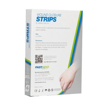 Sterile Wound Closure Strips - 25 Pack | Medical Adhesive Bandages for Cuts, Scrapes & Surgical Wounds | First Aid Essential for Home, Clinic & Emergency Kits