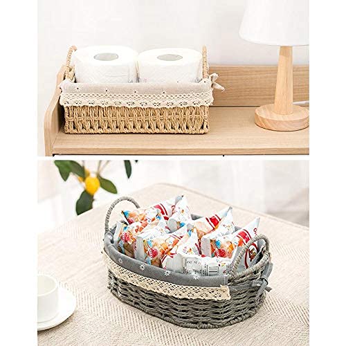 Woven Laundry Hamper & Storage Basket with Handles - Organizer Bin for Home, Toiletries, Stationery, Toys | Perfect for Bedroom, Bathroom & Closet Organization