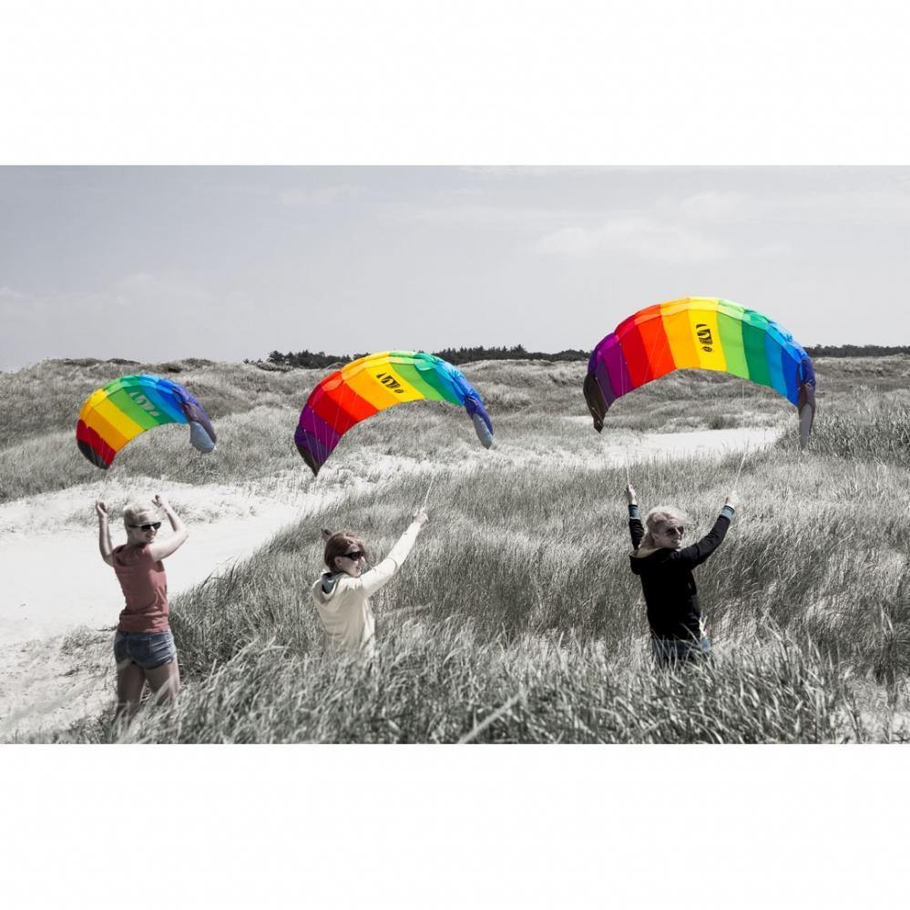 HQ Symphony Beach III 1.8 Dual Line Foil Kite in Aqua - Perfect for Beach Sports, Kite Flying & Outdoor Family Fun