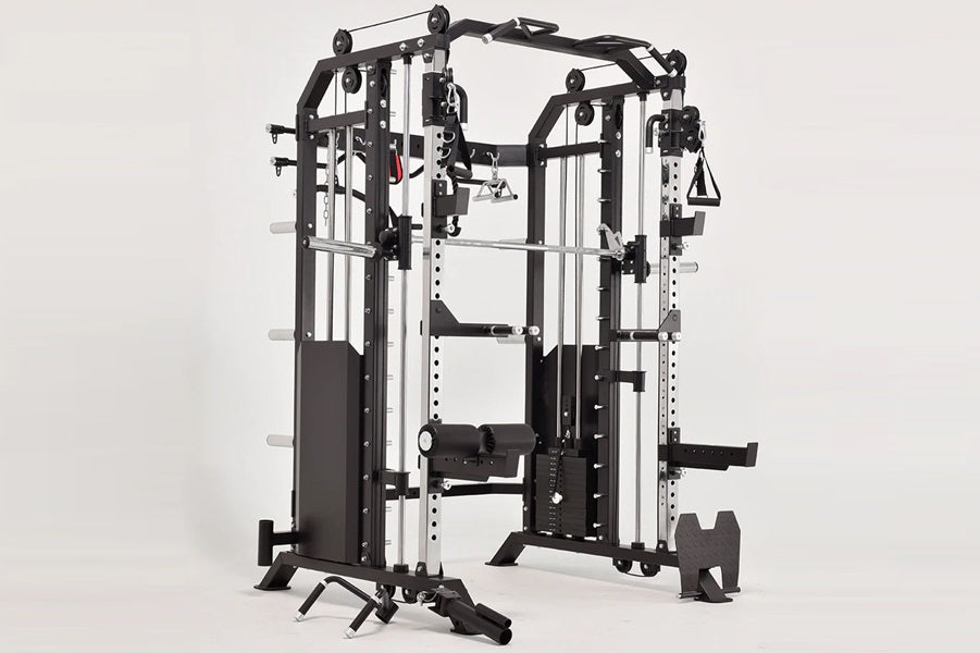 Warrior 801 Pro Power Rack Cage with Smith Machine & Functional Trainer Cable Pulley System - Heavy Duty Home Gym Equipment for Strength Training & Weightlifting - Perfect for Home Workouts & Garage Gym Setup