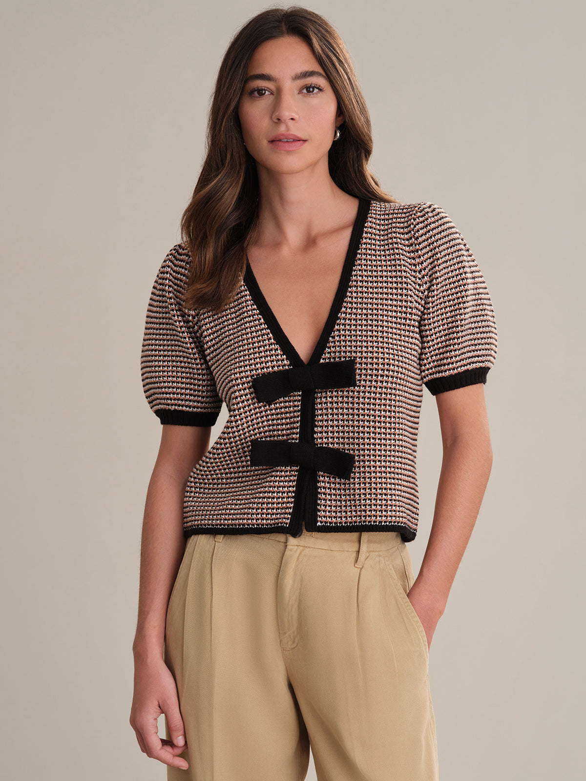 Elaine: Stylish Puff Sleeve Tie Front Blouse for Women | Casual & Office Wear | Perfect for Dates, Work & Everyday Outfits