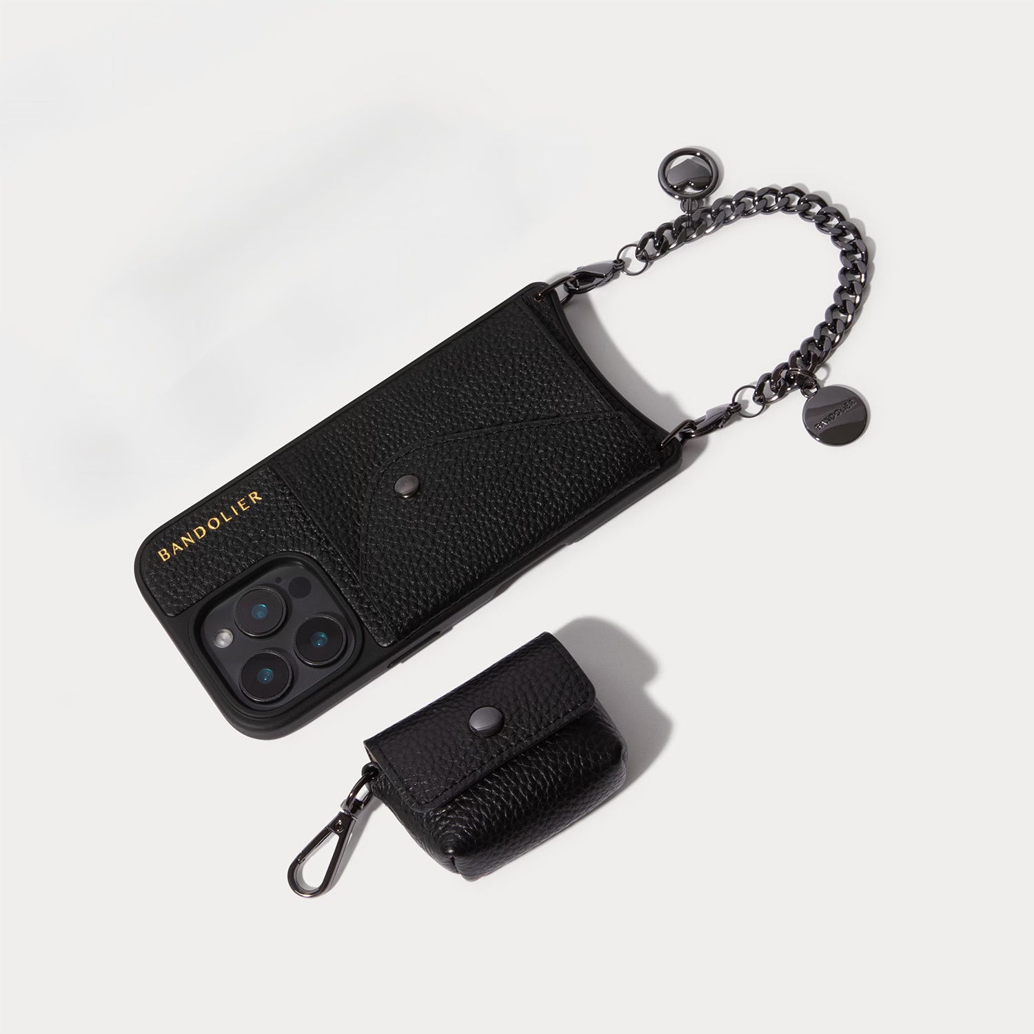 Premium Maya & AirPods Pro Case Set - Sleek Black/Pewter Design for iPhone & Android | Perfect for Travel, Work & Everyday Use