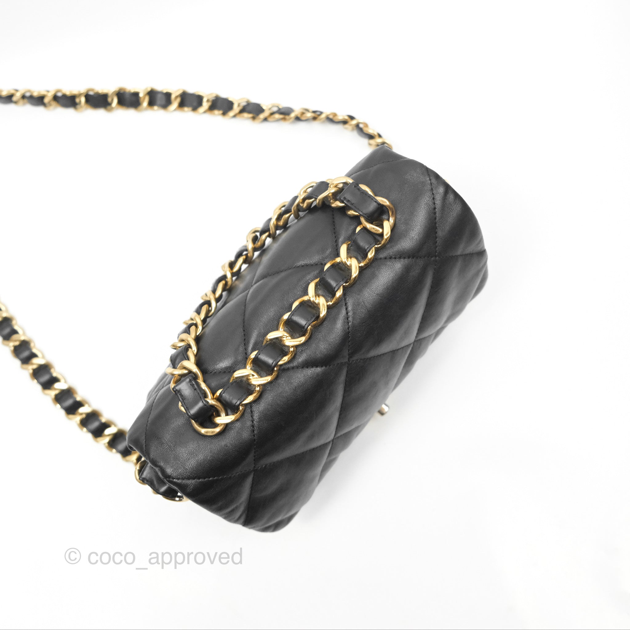 Chanel Classic Flap Bag with Chain Handle - Black Goatskin Leather & Gold Hardware | Luxury Shoulder Bag for Women, Perfect for Evening Events & Date Nights