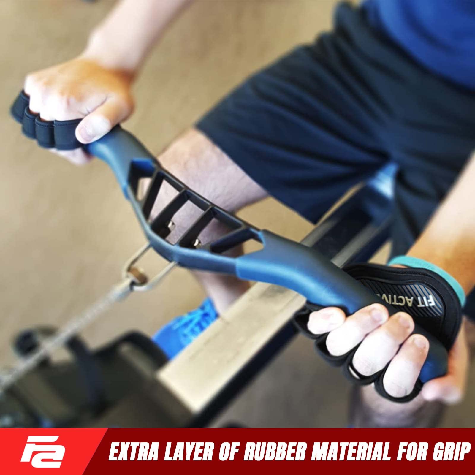 Fit Active Sports Workout Gloves for Gym - Durable Rubber Padded Gym Grips for Men & Women - Prevent Calluses & Improve Grip - Perfect for Weightlifting, CrossFit & Strength Training